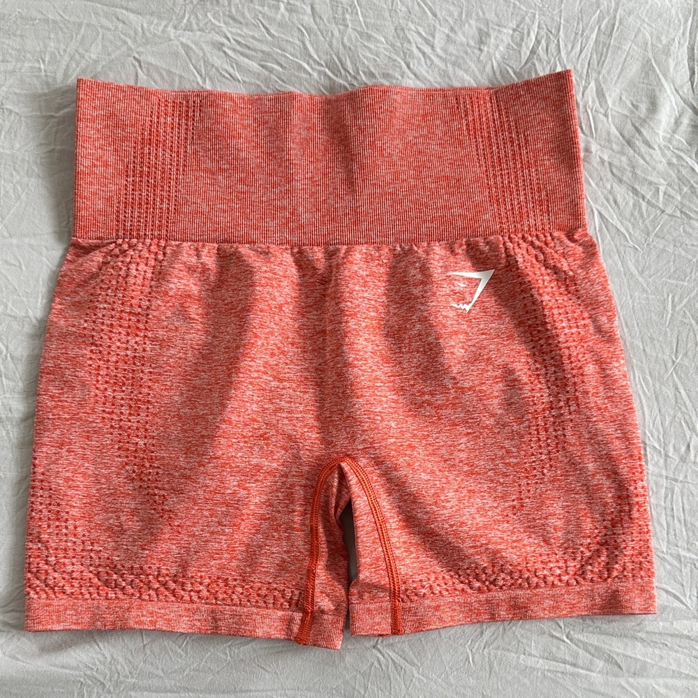 Gymshark Vital Seamless Shorts in Orange Marl